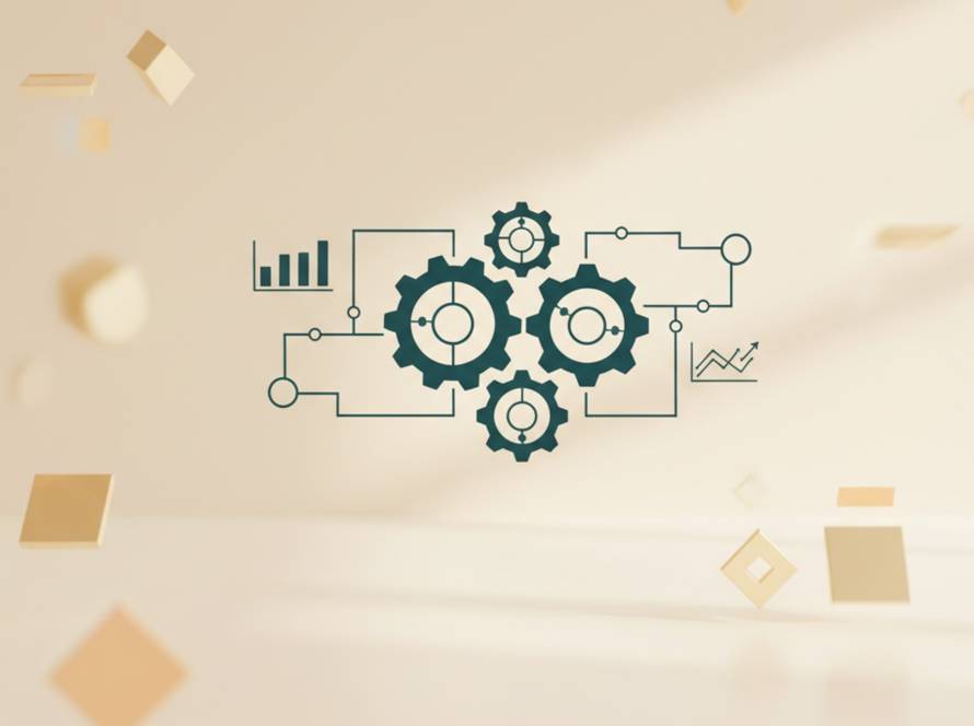 Produktionsleiter analysiert KPI-Dashboard in einer modernen Fertigungshalle – operative Excellence als gelebtes Denksystem