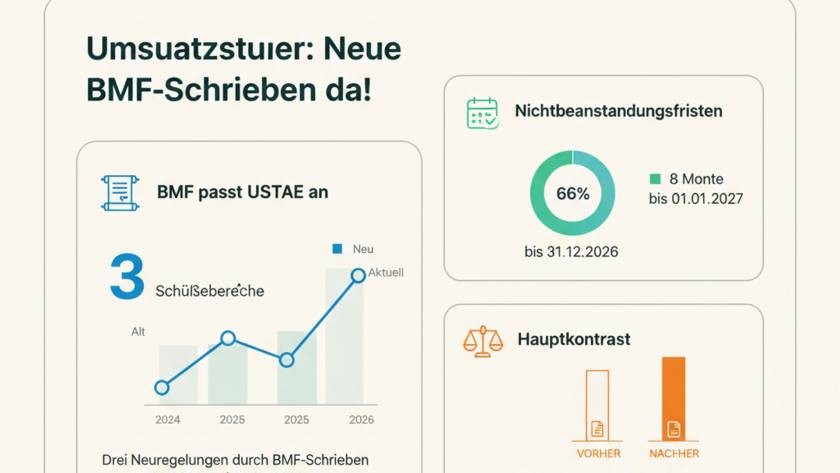 BMF-Schreiben zu Umsatzsteuer-Neuregelungen 2026: Organkreis, Nutzungsänderung, grenzüberschreitende Wertabgaben