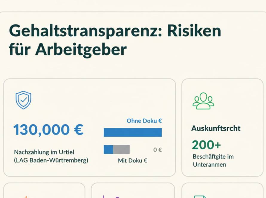 Gehaltsmatrix-Dokument auf einem Schreibtisch als Symbol für Entgelttransparenz im Mittelstand