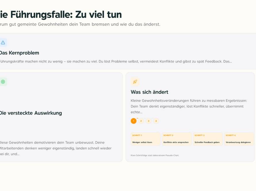 Führungskraft am Schreibtisch umgeben von Post-its und Aufgaben, die eigentlich ans Team gehören