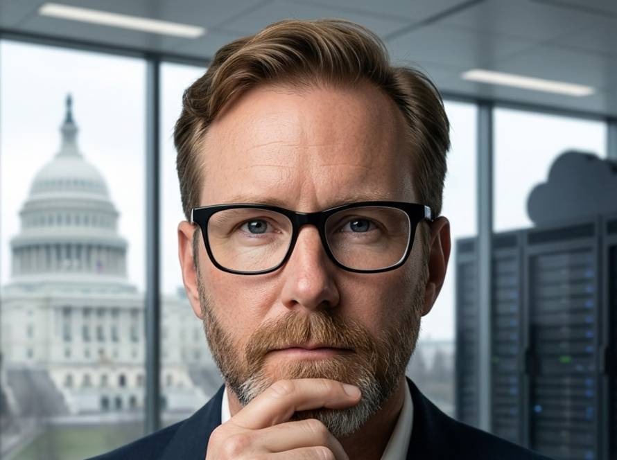 Eine digitale Weltkarte, die Abhängigkeiten von KI-Infrastrukturen und politische Grenzen darstellt.